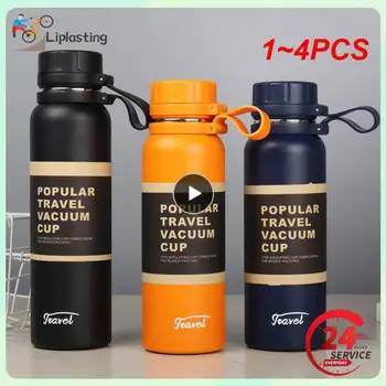 1~4PCS 650/850/1100 ml de Vácuo em Aço Inox Cantil garrafa Térmica de Bicicleta Garrafa de Água de Desporto ao ar livre de Viagens Térmica Copa de Grande Capacidade