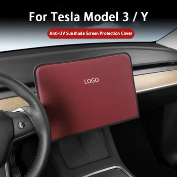 Tesla Model 3 Y Ecrã Capa de Proteção Anti-UV do Sol do Centro de Navegação do Console de Exibição de Poeira Caso do Interior do Carro Accessorie